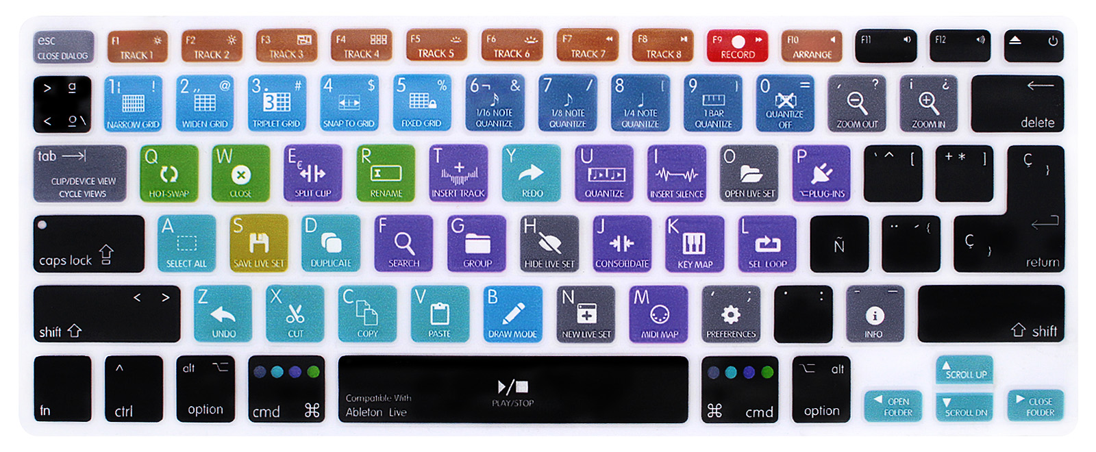 Protector teclado Macbook 13-15 Silicona Ableton