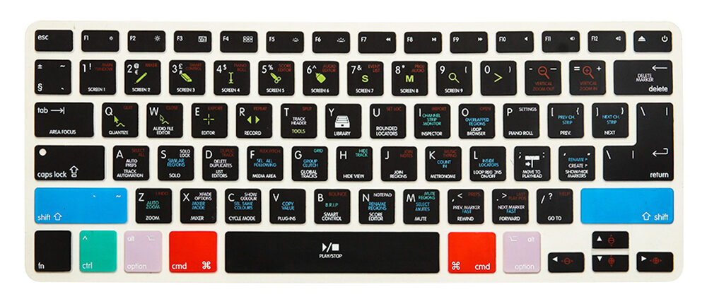 Protector teclado Macbook 13 Silicona Logic Pro X