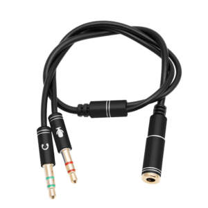 Cable Adaptador 3.5mm 1 Jack 2 Plug negro