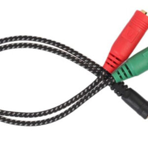 Cable Adaptador 3.5mm 2 Jack 1 Plug gamer mic fonos económico