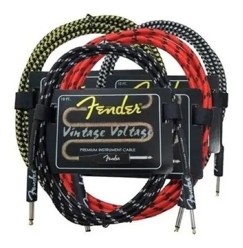 Cable De Instrumento Fender Vintage 6 Metros Guitarra Bajo 20ft